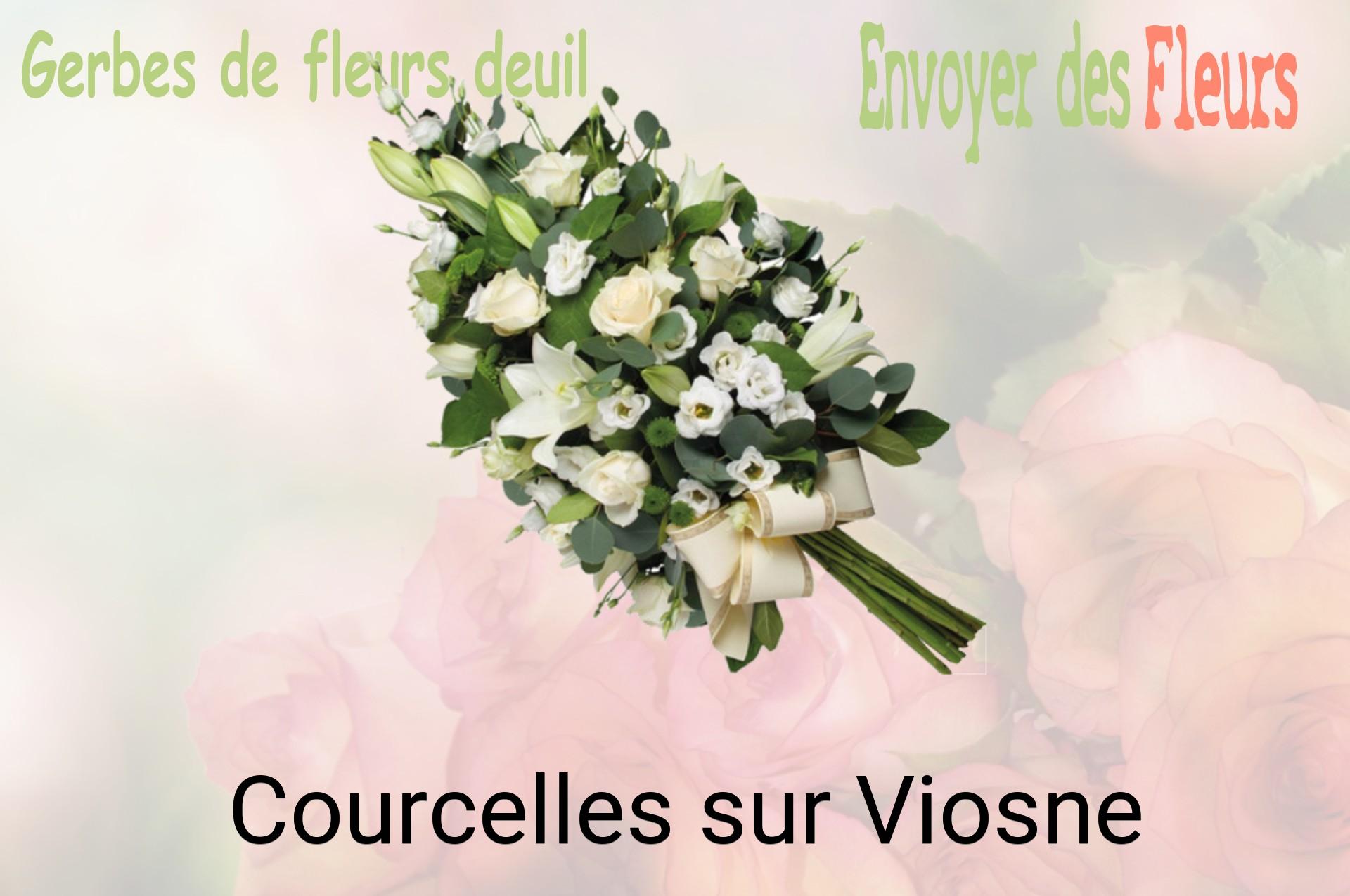 Gerbe de fleurs de deuil livrée à Courcelles-sur-Viosne